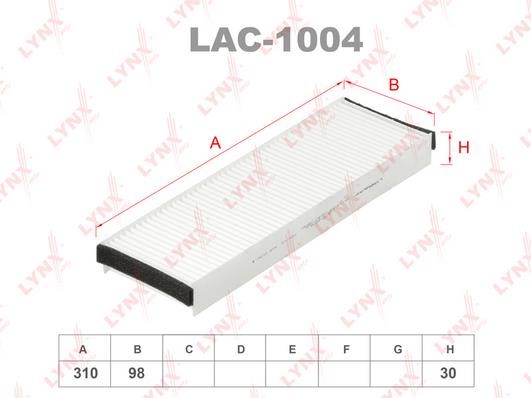 LYNXauto LAC-1004 Filter, interior air LAC1004