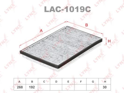 LYNXauto LAC-1019C Activated Carbon Cabin Filter LAC1019C