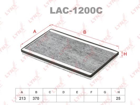 LYNXauto LAC-1200C Activated Carbon Cabin Filter LAC1200C