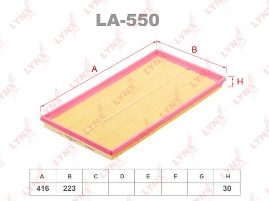 LYNXauto LA-550 Air Filter LA550