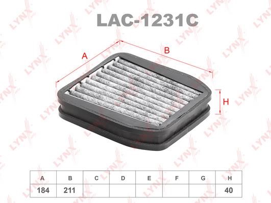 LYNXauto LAC-1231C Activated Carbon Cabin Filter LAC1231C