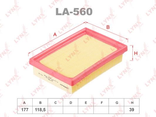 LYNXauto LA-560 Air Filter LA560