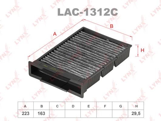LYNXauto LAC-1312C Activated Carbon Cabin Filter LAC1312C