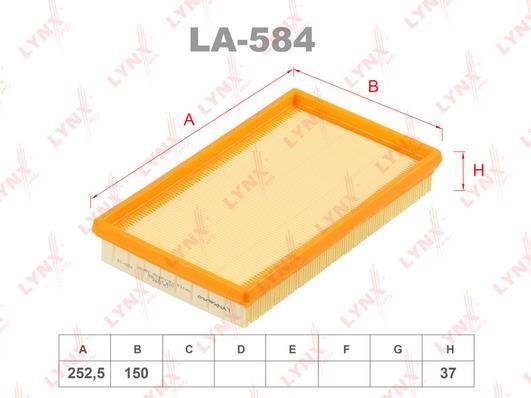 LYNXauto LA-584 Air Filter LA584