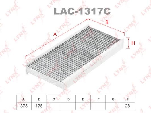 LYNXauto LAC-1317C Activated Carbon Cabin Filter LAC1317C