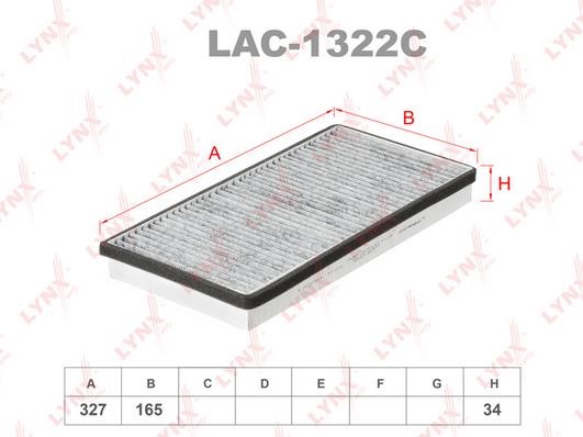 LYNXauto LAC-1322C Activated Carbon Cabin Filter LAC1322C
