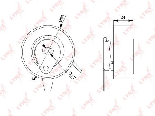 LYNXauto PB-1143 Tensioner pulley, timing belt PB1143