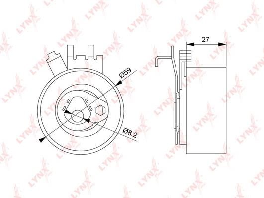 LYNXauto PB-1151 Tensioner pulley, timing belt PB1151
