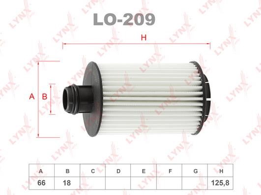LYNXauto LO-209 Oil Filter LO209