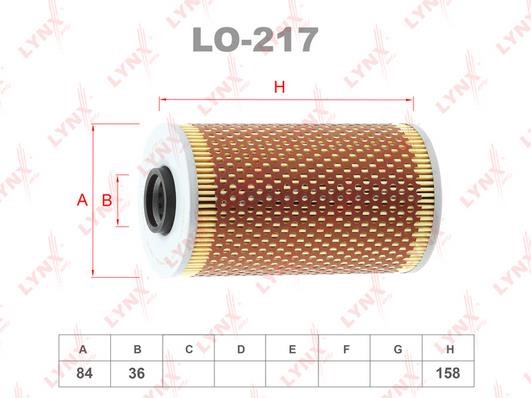LYNXauto LO-217 Oil Filter LO217