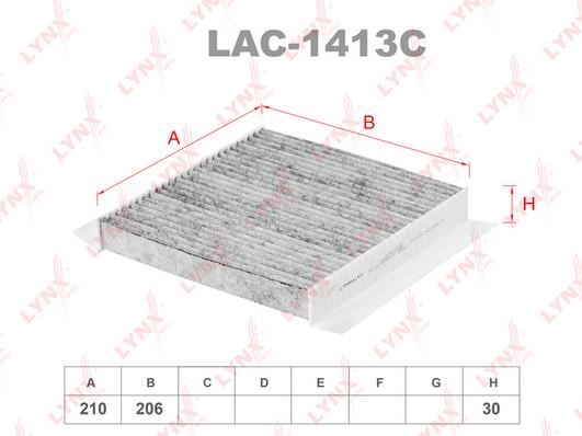 LYNXauto LAC-1413C Activated Carbon Cabin Filter LAC1413C