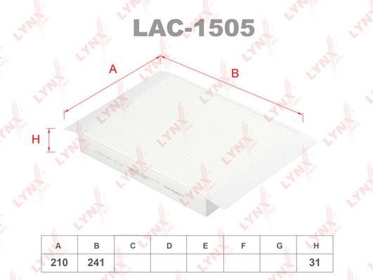 LYNXauto LAC-1505 Filter, interior air LAC1505