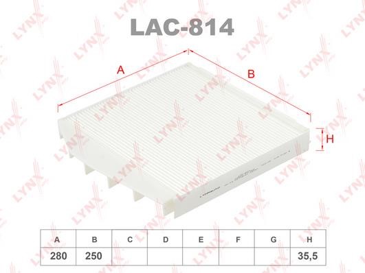 LYNXauto LAC-814 Filter, interior air LAC814