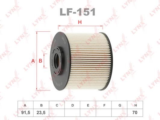 LYNXauto LF-151 Fuel filter LF151
