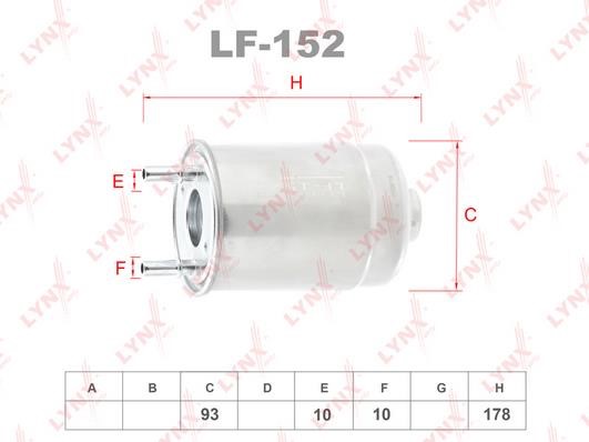 LYNXauto LF-152 Fuel filter LF152