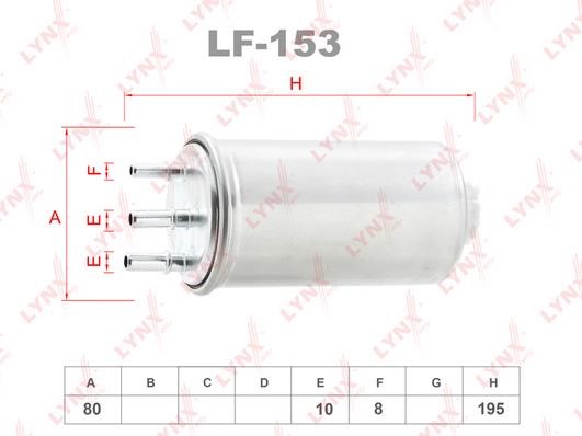 LYNXauto LF-153 Fuel filter LF153