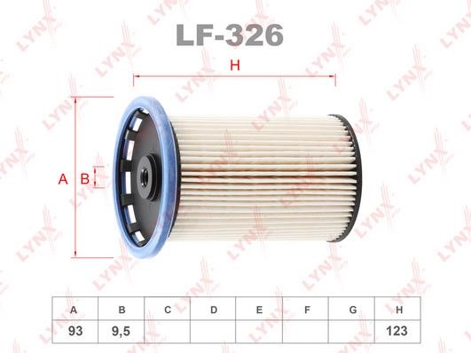 LYNXauto LF-326 Fuel filter LF326
