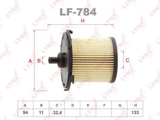 LYNXauto LF-784 Fuel filter LF784