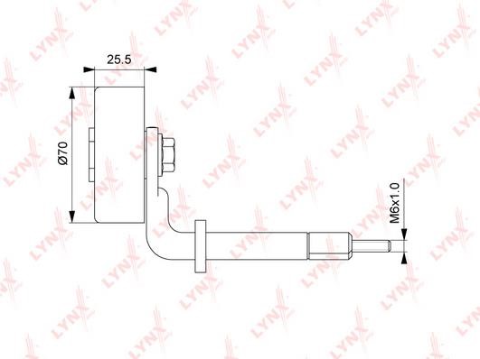 LYNXauto PB-5114 V-ribbed belt tensioner (drive) roller PB5114