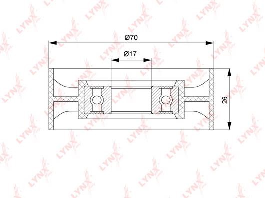 LYNXauto PB-5168 V-ribbed belt tensioner (drive) roller PB5168