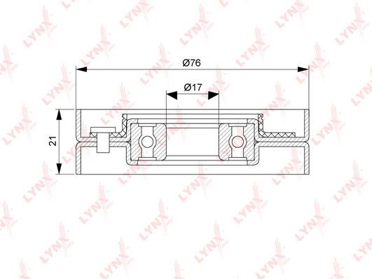 LYNXauto PB-5263 V-ribbed belt tensioner (drive) roller PB5263