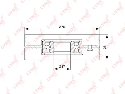 LYNXauto PB-5303 V-ribbed belt tensioner (drive) roller PB5303