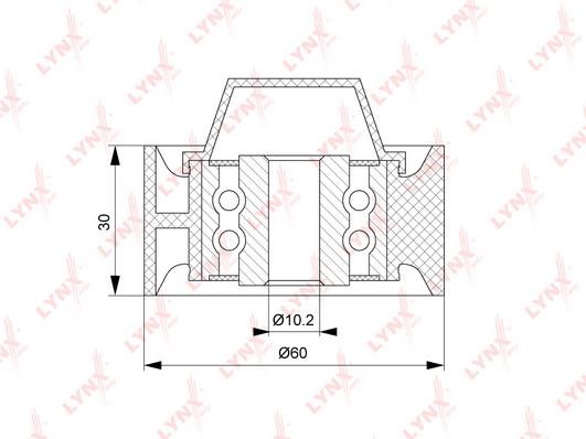 LYNXauto PB-7172 V-ribbed belt tensioner (drive) roller PB7172