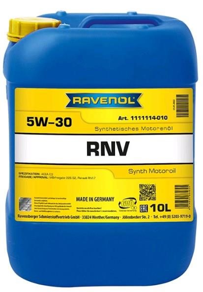 Ravenol 1111114-010 Engine oil Ravenol RNV 5W-30, 10L 1111114010