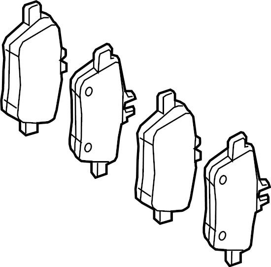 Nissan D4M60-5SA0A Brake pad set D4M605SA0A D4M605SA0A Nissan Brake pad set