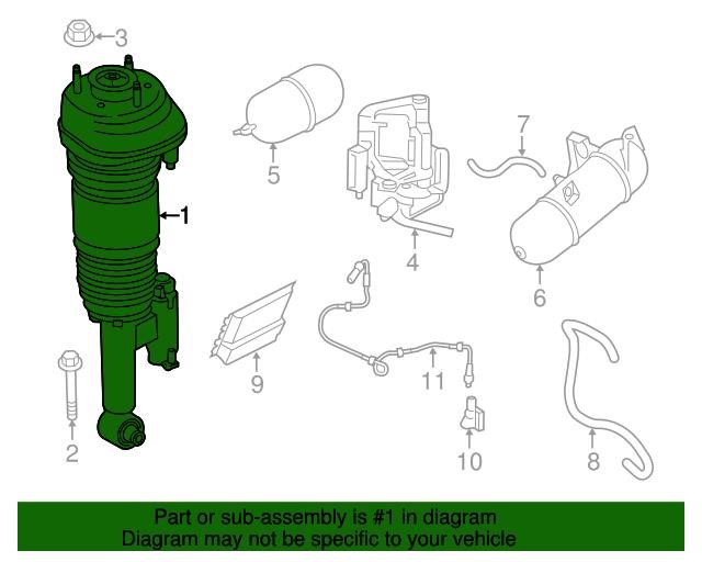 Front Right Air Shock Absorber BMW 37 10 7 915 950