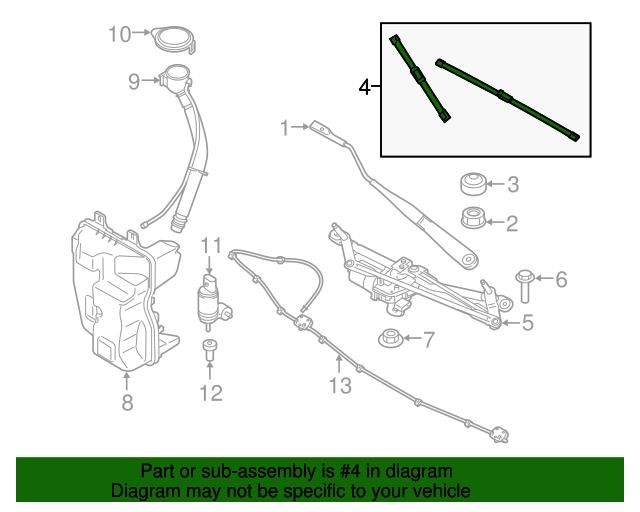 Wiper Blade Kit BMW 61 61 5 A27 D68