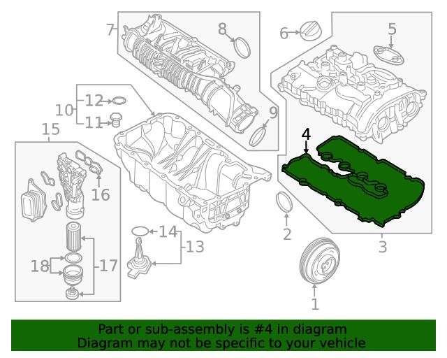 Rocker cover gasket BMW 11 12 9 797 205