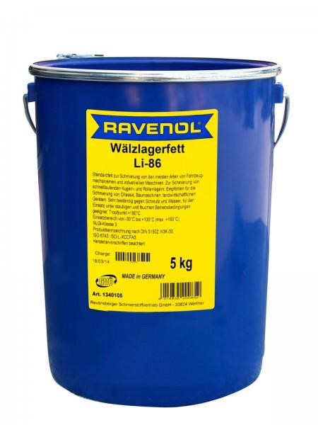 Ravenol 1340105-005-03-000 Multipurpose grease RAVENOL WÄLZLAGERFETT LI 86, 5kg 134010500503000