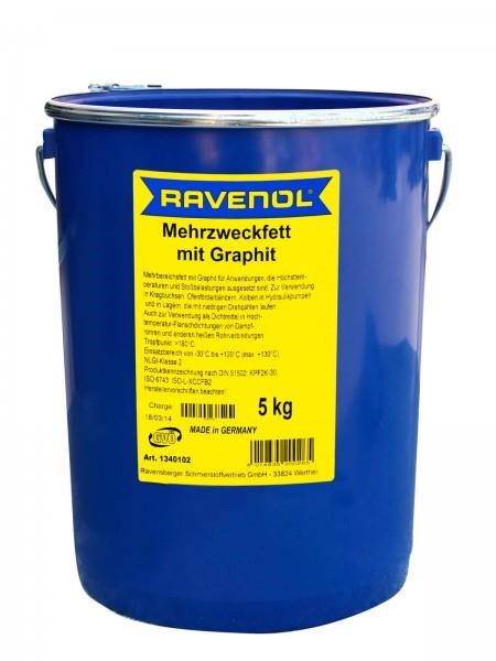 Ravenol 1340102-005-03-000 Grease universal graphite RAVENOL MEHRZWECKFETT MIT GRAPHIT, 5kg 134010200503000