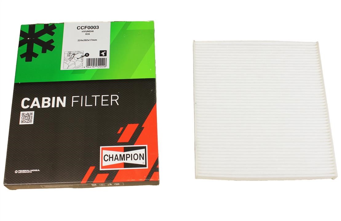 Cabin filter Champion CCF0003