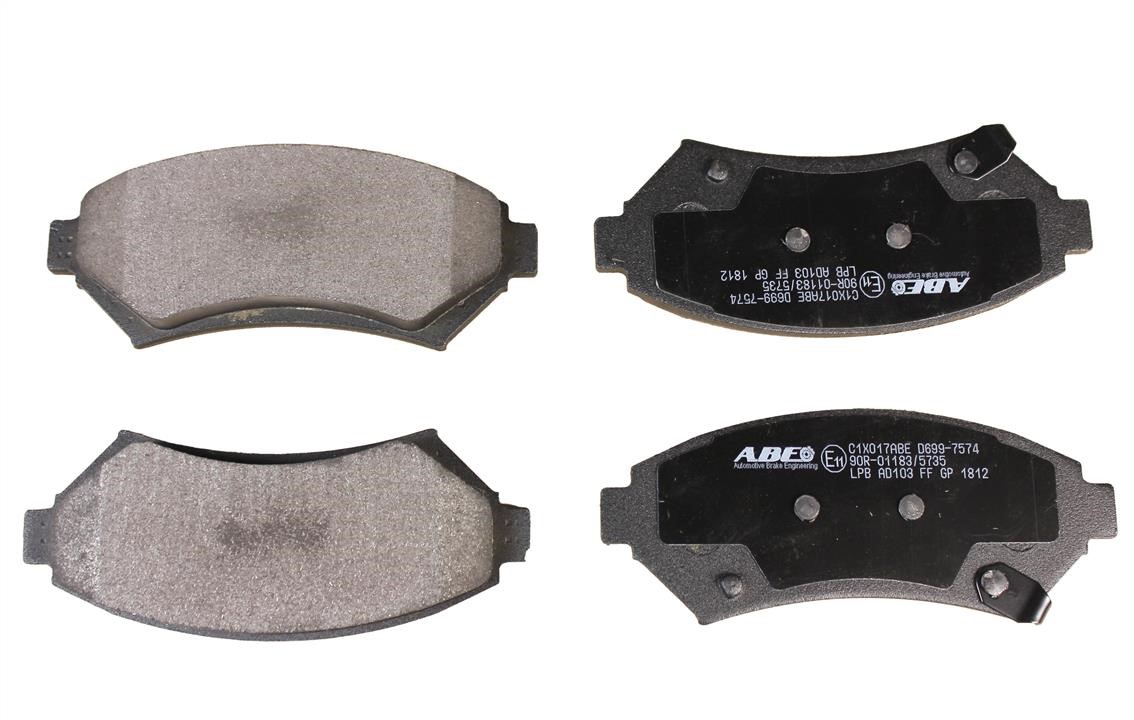 ABE C1X017ABE Front disc brake pads, set C1X017ABE