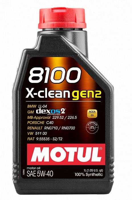 Motul 110530 Engine oil Motul 8100 X-CLEAN GEN2 5W-40, 1L 110530