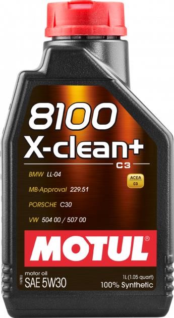 Motul 110247 Engine oil Motul 8100 X-CLEAN+ 5W-30, 1L 110247
