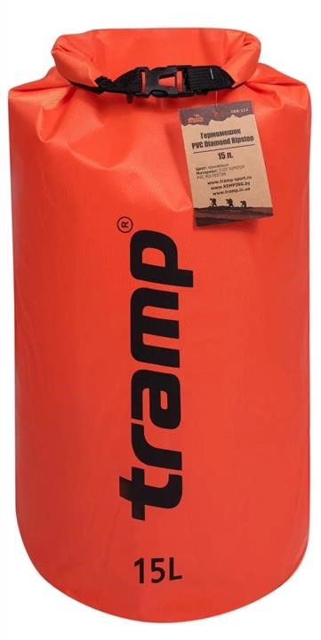 Tramp TRA-112-ORANGE Hermetic bag PVC Diamond Rip-Stop, 15 L TRA112ORANGE