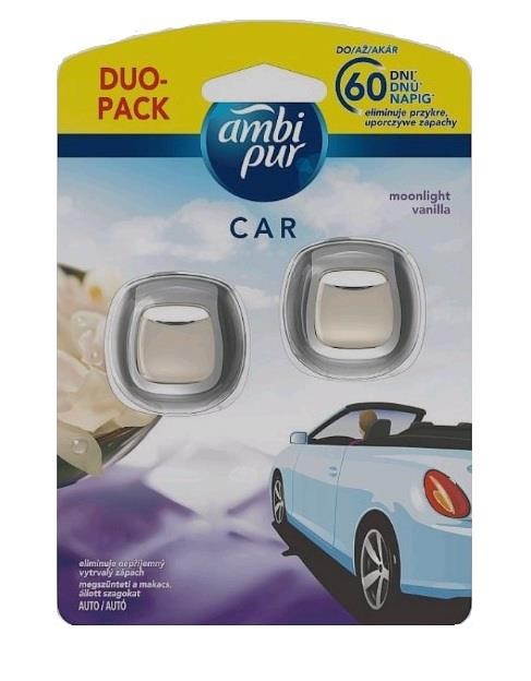 Ambi Pur 87167 Air freshener Car Moonlight Vanilla, 2x2 ml 87167