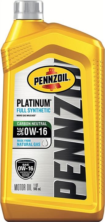 Pennzoil 550049266 Engine oil Pennzoil Platinum Fully Synthetic 0W-16, 0,946L 550049266