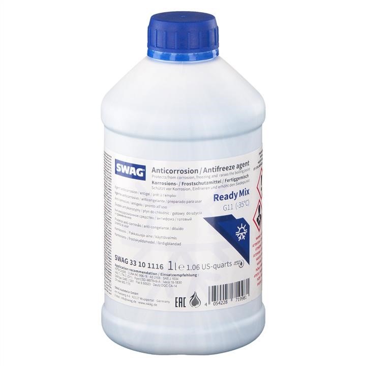 SWAG 33 10 1116 Antifreeze SWAG G11 blue, ready to use -35, 1L 33101116