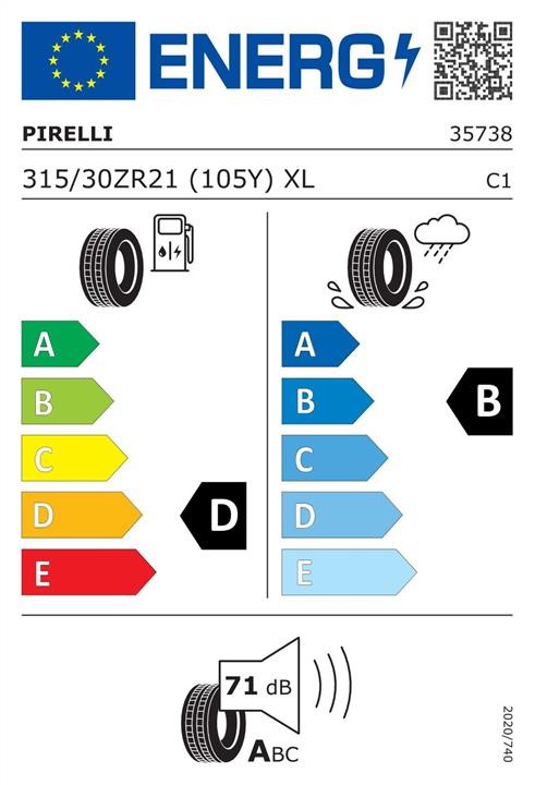 Passenger Summer Tyre Pirelli P Zero 315&#x2F;30 R21 105Y XL Pirelli 3573800