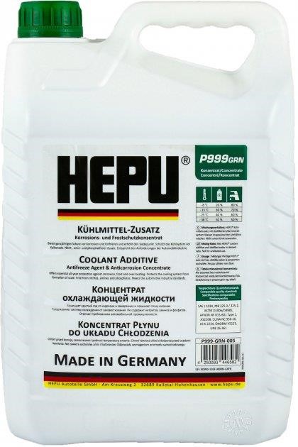 Hepu P999-GRN-005 Antifreeze HEPU G11 green, concentrate, 5l P999GRN005