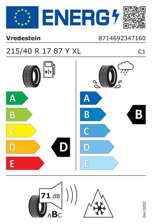 Vredestein Passenger All Season Tyre Vredestein Quatrac PRO 215/40 R17 87Y XL – price [object Object] PLN