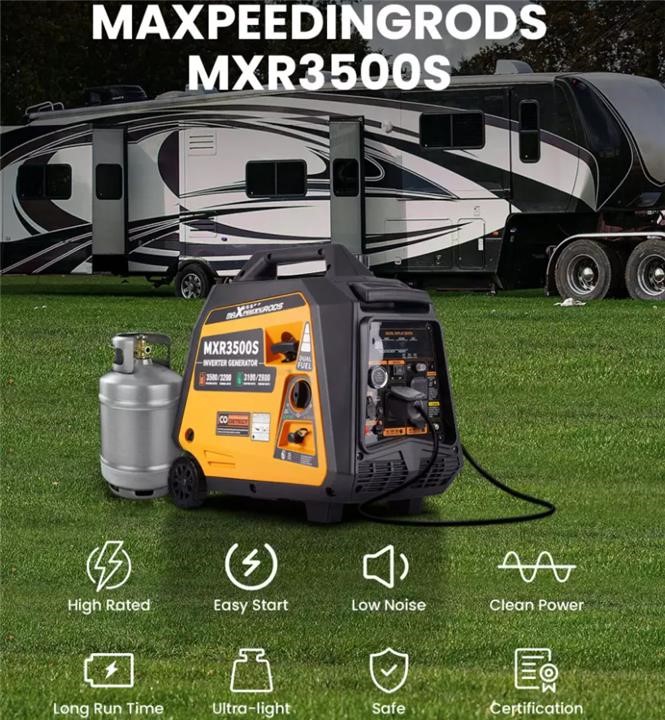 Portable inverter generator petrol&#x2F;gas Maxpeedingrods MXR3500S DualFuel Maxpeedingrods 3008905762