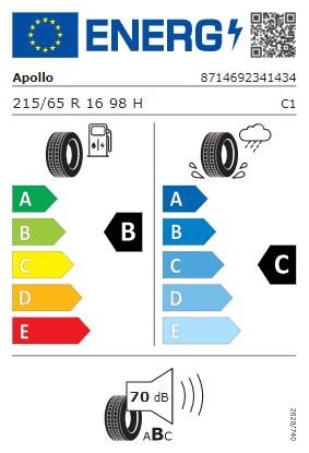 Passenger Summer Tyre Apollo Tyres Alnac 4G 215&#x2F;65 R16 98H Apollo Tyres 8714692293870
