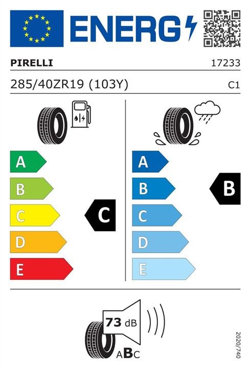 Passenger Allseason Tyre Pirelli PZero 285&#x2F;40 R19 103Y Pirelli 1514600