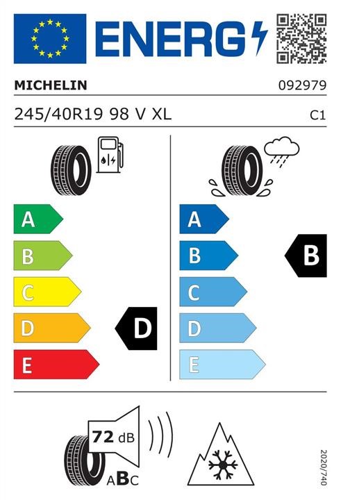 Passenger Winter Tyre Michelin Pilot Alpin 5 245&#x2F;40 R19 98V Michelin T12Y12R2249