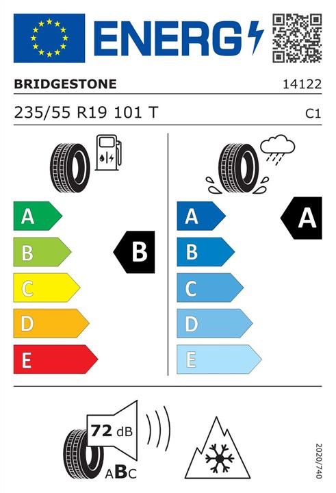 Passenger All Season Tyre Bridgestone Weather Control A005 235/55 R19 101T SELFSEAL Bridgestone 14122